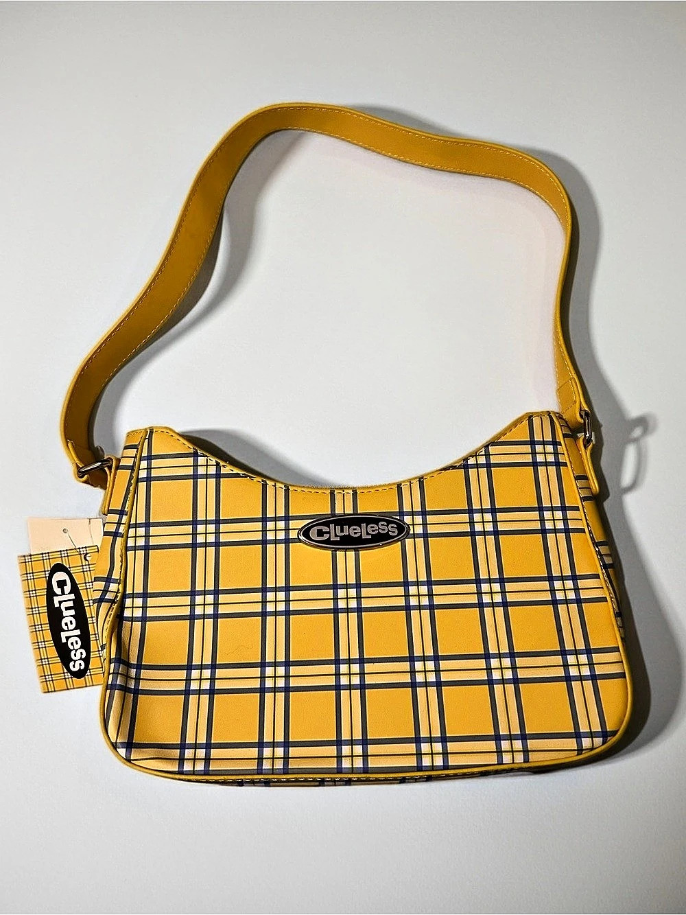 Clueless Yellow & Blue Plaid Shoulder Bag